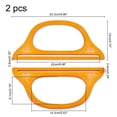thumbnail image 2 of Wooden Handles Replacement for Handmade Bag Handbags Purse Handles Triangle Yellow 12x25.3x0.9cm Hole: 6mm, 2 of 6