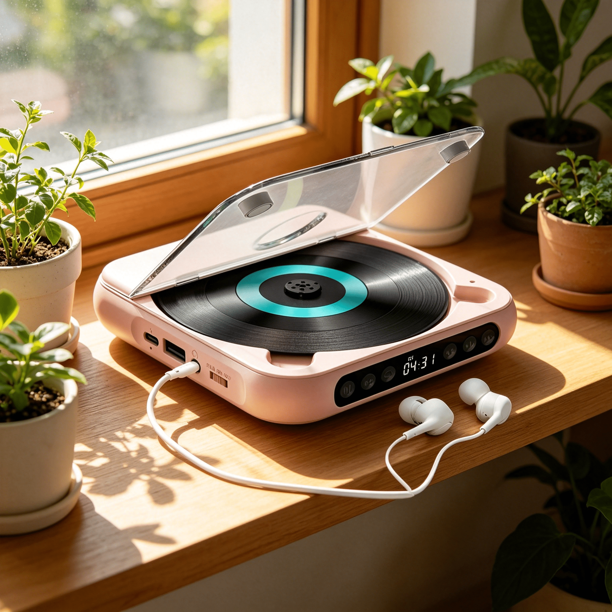 GJX 2026 New Retro Wireless Cd Player with Bluetooth Speaker | Portable Rechargeable Boombox for Car,Travel and Home | Anti-Shock,Play Cds/Usb/Sd/Fm Radio,Long Battery Life