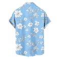 thumbnail image 6 of Busydd Hawaiian Shirts for Men Trendy Short Sleeve Print Button Down Shirt Men Summer Vacation Turndown Collar Beach Shirts 3XL, 6 of 9