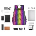 thumbnail image 4 of Honeii Animal Paw Rainbow Print Lightweight Backpacks,Carry on Backpack,Durable Backpack for School, Work & Travel, 4 of 7