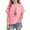 #0282-Pink, variant on Kids Back to School Graphic Print Casual Short Sleeve Cotton Tee Breathable Summer Top for Boys Girls School Activity