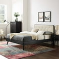 thumbnail image 1 of Modway Bridgette Full Wood Platform Bed With Splayed Legs in Black Beige, 1 of 11