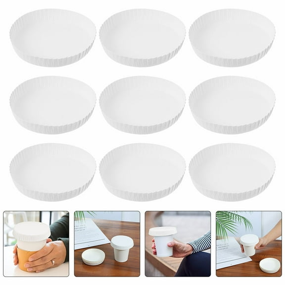 50Pcs Drinking Cup Covers Stackable Paper Lids Paper Cup Lids Cup Lids