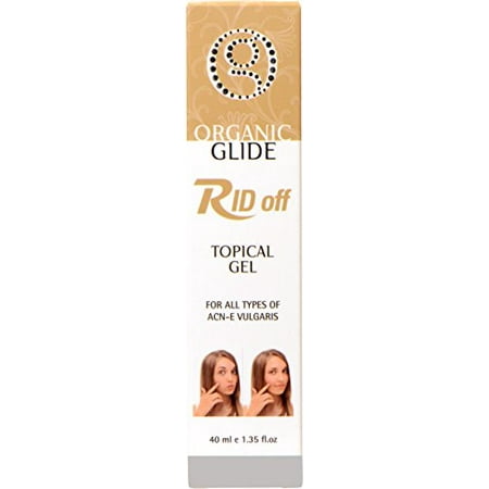Organic Glide RID OFF Topical Gel for Acne Pimples & Blackheads Treatment with Dead Sea Mineral Salt + Nettle & Ginger + Bamboo + Lemongrass + Canadian Willow Herb, (Best Way To Get Rid Of Bamboo)