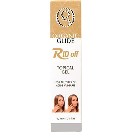 Organic Glide RID OFF Topical Gel for Acne Pimples & Blackheads Treatment with Dead Sea Mineral Salt + Nettle & Ginger + Bamboo + Lemongrass + Canadian Willow Herb, (Best Cream To Get Rid Of Pimple Marks)