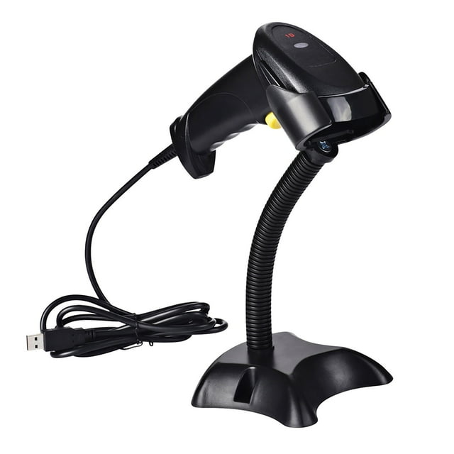CREATITOY Scanner de Codes-Barres Laser - Portatif avec Support, Scan Automatique Continu
