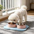 thumbnail image 2 of Leodye 1PCS Rectangular Silicone Pet Feeding Mat, Anti-spill Anti-slip Slow Feeder Placemat fors s, Easy to Wipe Clean -17.32x10.63x0.39in, 2 of 6
