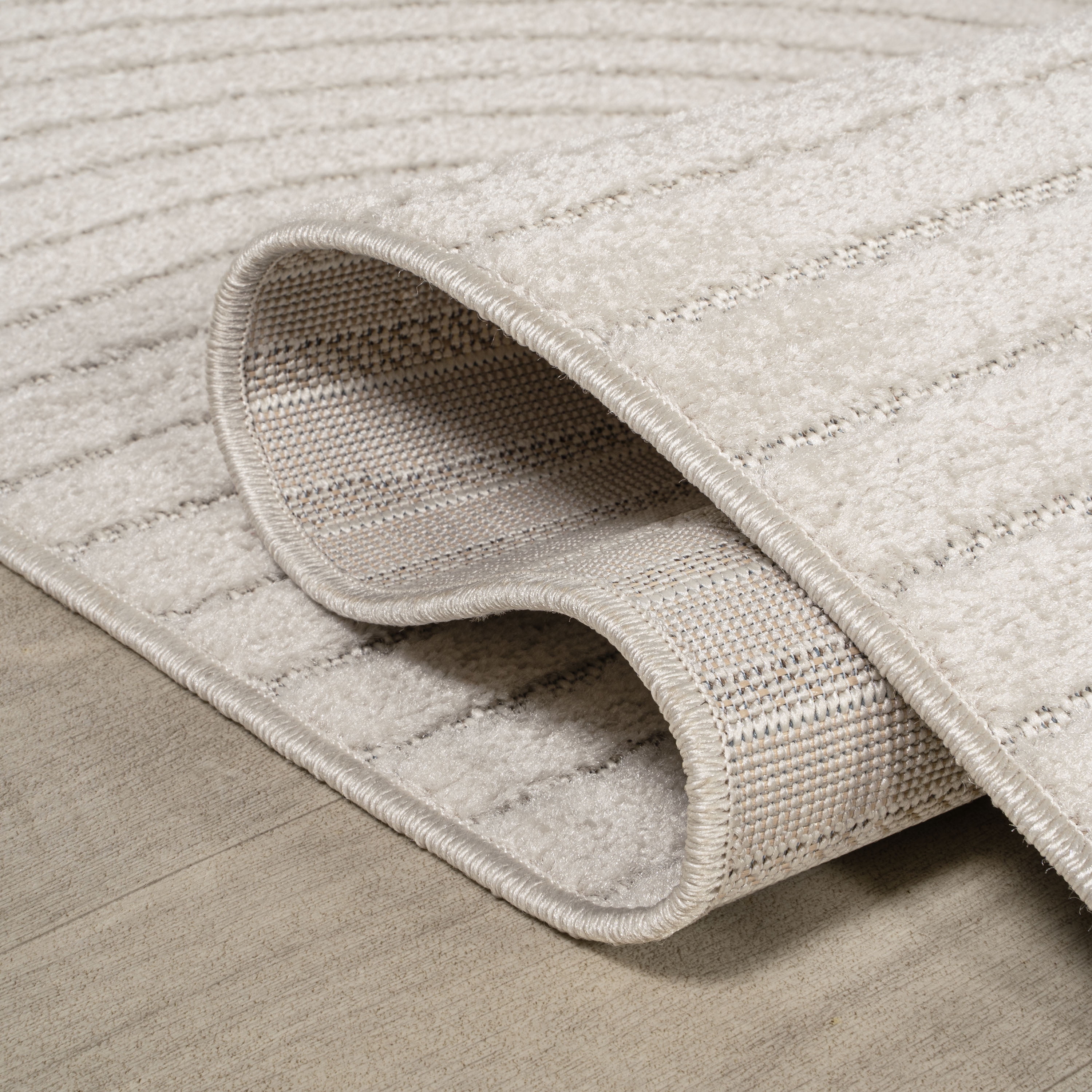 JONATHAN Y SCANDINAVIAN 9 x 12 Area Rug, Hallie Minimalist Curve Geometric - Ivory/Cream, SCN100B-9