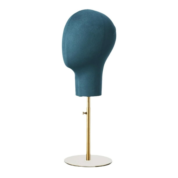 Soporte de exhibición para sombrero, cabeza de maniquí versátil, estable, ajustable, multifuncional, para Azul