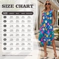 thumbnail image 7 of Xixirimido Tropical Flowers Blue Couples Matching Vacation Outfits Men's Breathable Short Sleeve Shirt & Women's Irregular Hem Dress Coordinated Summer Wear for Dating, 2XL, 7 of 7