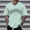 thumbnail image 2 of Krdevn Men's Oversized T Shirt Summer T Shirt Crew Neck Short Sleeve T Shirt with City Print Basic Shirts Loose Casual Shirts Sports Shirts,4XL, 2 of 4