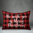 thumbnail image 2 of Creative Products We Wish You A Merry Christmas in Buffalo Check Plaid 14x20 Spun Poly Pillow, 2 of 2