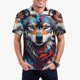 thumbnail image 1 of Fotbe Tie-Dye Wolf Head Camiseta Polo de Golf para Hombre con Estampado – Camisa Deportiva Transpirable con Cuello Abotonado-XX-Large, 1 of 6