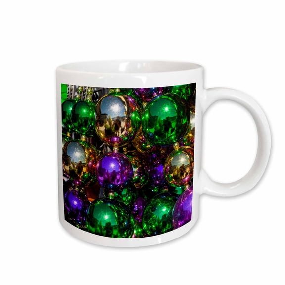 3drose, Louisiana, New Orleans, Market, Mardi Gras Beads - Us19 Wbi0182 - Walter Bibikow, 11oz Mug