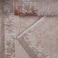 thumbnail image 5 of Superior Wisteria Floral Cotton Bath Towels, Set of 4, Frappe Brown, 5 of 8