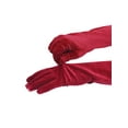 thumbnail image 4 of INSPIRE CHIC Women's Velvet Elbow Length Full Finger Evening Glove for Elegant Formal Dark Red, 4 of 6