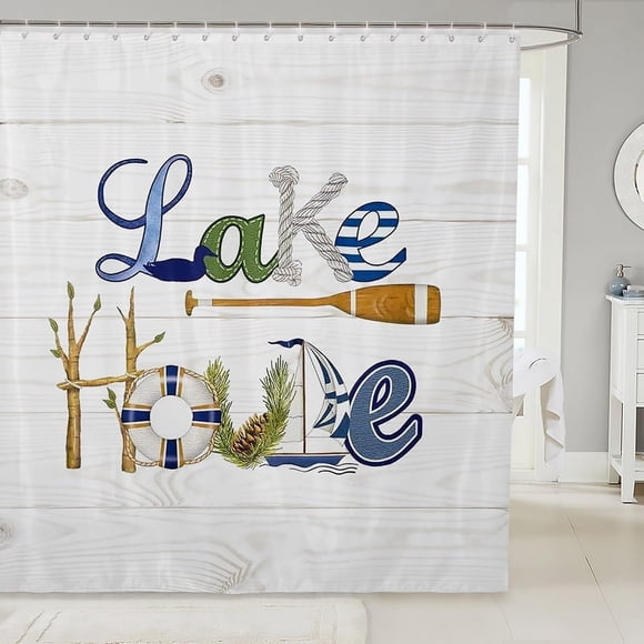 Rideaux de Douche Imperméables de Luxe en Tissu Lourd pour Salle de Bain, Voilier, Hôtel, Maison, Dortoir, Baignoires, Décor, Lavable en Machine, Œillets 72 x 84 Pouces
