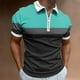 thumbnail image 1 of pstuiky camisetas para hombre, Camiseta holgada de manga corta con solapa y cremallera para hombre camisetas de hombre xl, 1 of 5