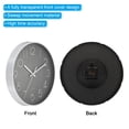 thumbnail image 4 of Uxcell 12" Wall Clock Battery Operated Silent Non Ticking Round Clock, Gray White, 4 of 6