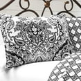 thumbnail image 2 of Lush Decor Aubree Damask Cotton Reversible Quilt, Full/Queen, Black/White, 3-Pc Set, 2 of 6
