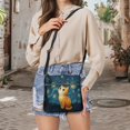 thumbnail image 5 of Tutolipy Cat Starry Night Crossbody Purse, Lightweight Ladies Single Shoulder Bag Durable Waterproof PU Leather Crossbody Purse for Daily Use Everyday, 5 of 7