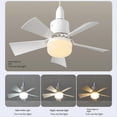 thumbnail image 3 of Socket Fan Light Small Ceiling Fan with Light and Remote, 3 of 5