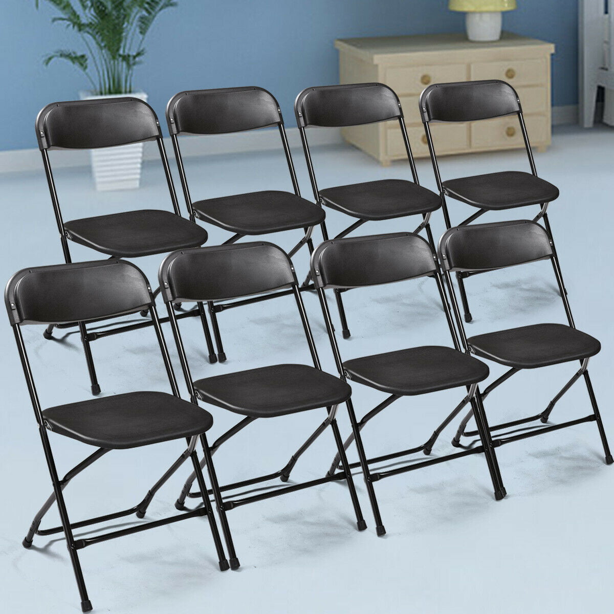 Folding Breakfast Bar Stool Foldable Padded Chair Seat Office Garden Party Event 