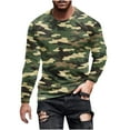 thumbnail image 2 of Tawop Mens Shirt Crew Neck Long Sleeve Graphic Flag Casual Camouflage L, 2 of 5