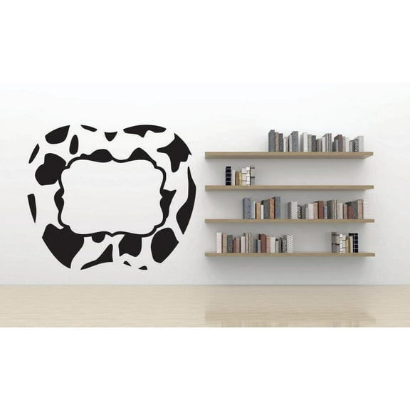Custom Wall Decal Sticker : Apple Cow Animal Print Pattern 20x30"