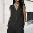 thumbnail image 1 of Gilet Boutonné pour Femmes Confortable Ajusté ChicJacket (Vert Armée TP), 1 of 9