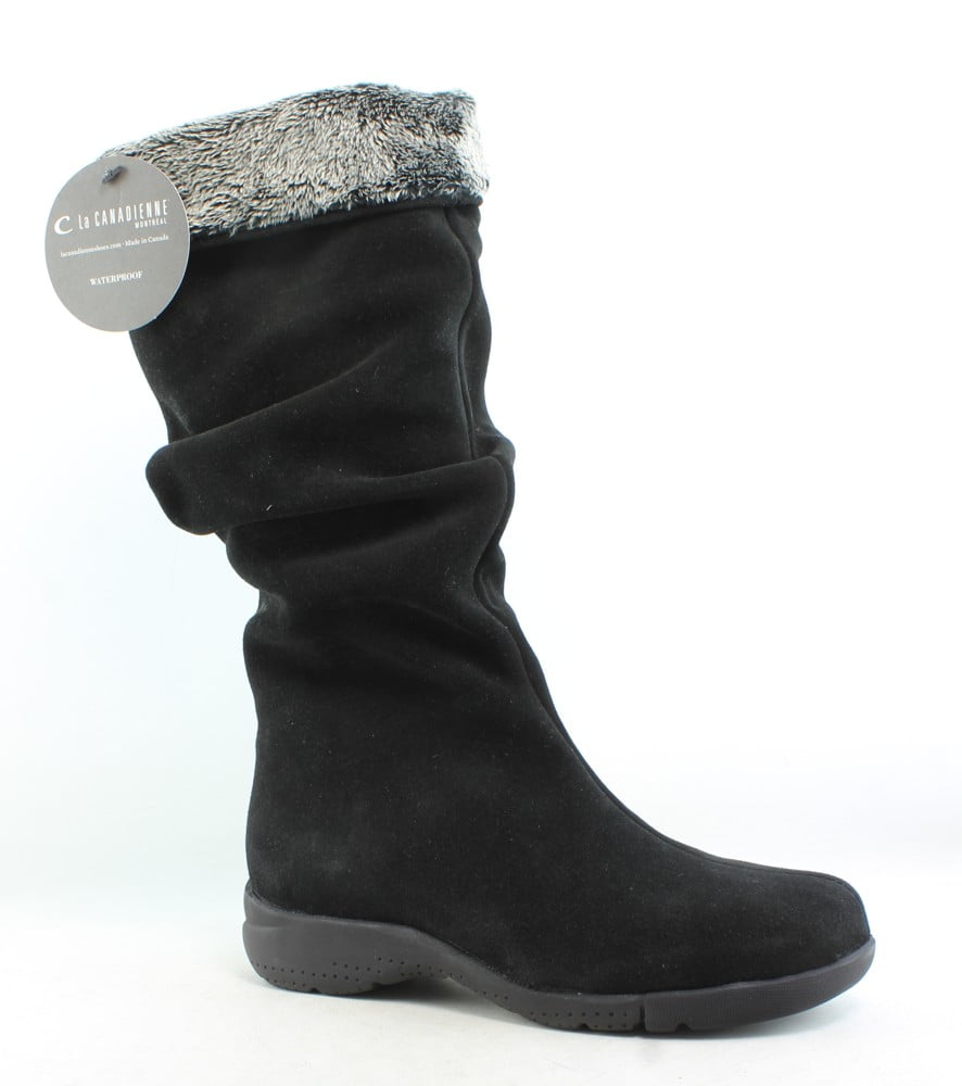 ladies flat black boots size 5