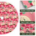 thumbnail image 6 of 36 Inch Christmas Tree Skirt – Velvet Plush Tree Mat, Soft Thickened Polyester with Red Ties, Single-Sided Printing, Available in 30in/36in/48in, Perfect for Holiday Xmas Tree Decoration, 6 of 7
