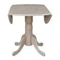 thumbnail image 5 of Round Dual Drop Leaf Pedestal Dining Table in Washed Gray Taupe, 5 of 8