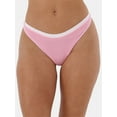 thumbnail image 2 of No Boundaries Women's Seamless Scoop Thong Panty, Sizes XS to XXXL, 2 of 4