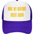 thumbnail image 1 of Make My Birthday Great Again Mesh Hat Women Men Trucker Hat Baseball Cap, 1 of 8