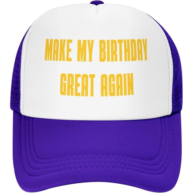 Make My Birthday Great Again Mesh Hat Women Men Trucker Hat Baseball Cap