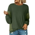 thumbnail image 5 of Workout Sets for Women Sweatshirt Casual Long Sleeve Crewneck Sweatshirts Loose Solid Pullover Tops Hoodless Sweatshirts Long Sleeve Shirts Spring Clothes Casual Tshirts Basic Tee, 5 of 7