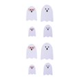 thumbnail image 4 of Billuyoard 4 unidades/juego de adornos de fantasmas no aterradores y bonitos para decoración de manualidades de Halloween, bonitos fantasmas de blanco 2Conjunto, 4 of 6