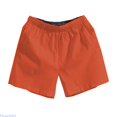 thumbnail image 2 of Huanglei Men's Casual Shorts ,Linen Waist Loose Fit Shorts For Men Solid Color Casual Beachwear 3/4 Length Summer Trousers (Orange ,Medium), 2 of 5