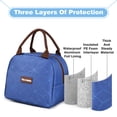 thumbnail image 5 of Tirrinia Insulated Lunch Box for Women, Blue Reusable Thermal Lunch Tote, Fits 10 Cans, Navy Diamond, 5 of 8