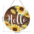 thumbnail image 5 of Sunflower Welcome Sign Front Door, Farmhouse Porch Sunflower Wreath, round Wooden Hanging Sign for Home Decor, 5 of 9