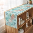 thumbnail image 6 of Table Runners 120 Inches Long Dress Scarves, Teal Red Coastal Farmhouse Coffee/Dining/Kitchen Table Runner for Living Room, Nautical Seahorse Beach Coral Starfish 13x120 Inch, 6 of 9