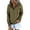 Army Green, variant on Womens 2025 Hoodies Button Collar Drawstring Long Sleeve Sweatshirts Lightweight Solid Casual Loose Pullover Tops with Pocket