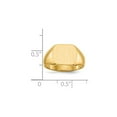 thumbnail image 5 of 14K Yellow Gold Ring Band Signet 10.5x12.0mm Closed Back, Size 8, 5 of 5