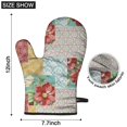 thumbnail image 6 of Cute Oven Mitts,Pioneer Flower Floral Print Pattern Oven Mitt 2-Pack Set,Kitchen Gloves for Oven,Heat Resistant Oven Mitts 7.7"x12", 6 of 7