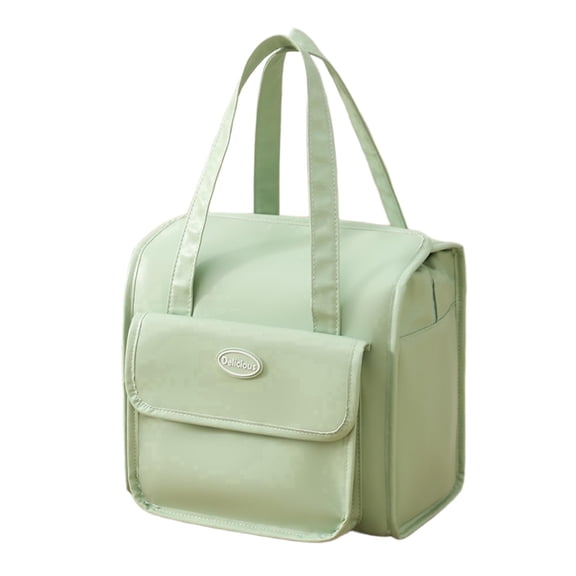 Insulated Lunch Bag for Women, Large Thermal Lunch Tote for Work, Waterproof & Easy-Clean Adult Lunch Box, Holds 2 Containers & Drink, 10.2" Lunch Bag for Office, School, Picnic ,Green