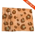 thumbnail image 4 of DouZhe Polyester Placemats Set of 4, Orange Animal Leopard Pattern Heat Resistant Place Mats for Dining Table, 12" x 18", 4 of 7