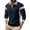 #304-Navy, variant on Yusimy Men's Corduroy Long Sleeve Shirt Button-Down Collar Contrast Buttons Casual Shirt
