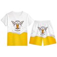 thumbnail image 4 of oqasdz Baby Boy Clothes Girls Short Sleeve T Shirt and Shorts Pajama Set for Kids Comfortable Summer Sleepwear Casual Play Clothes /7-8 Years, 4 of 4