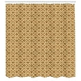 thumbnail image 3 of Earth Tones Shower Curtain, Ethnic Traditional Culture Folk Funky Artistic Floral Chain Vintage Effect, Fabric Bathroom Set with Hooks, 69W X 75L Inches Long, Beige and Brown, by Ambesonne, 3 of 3